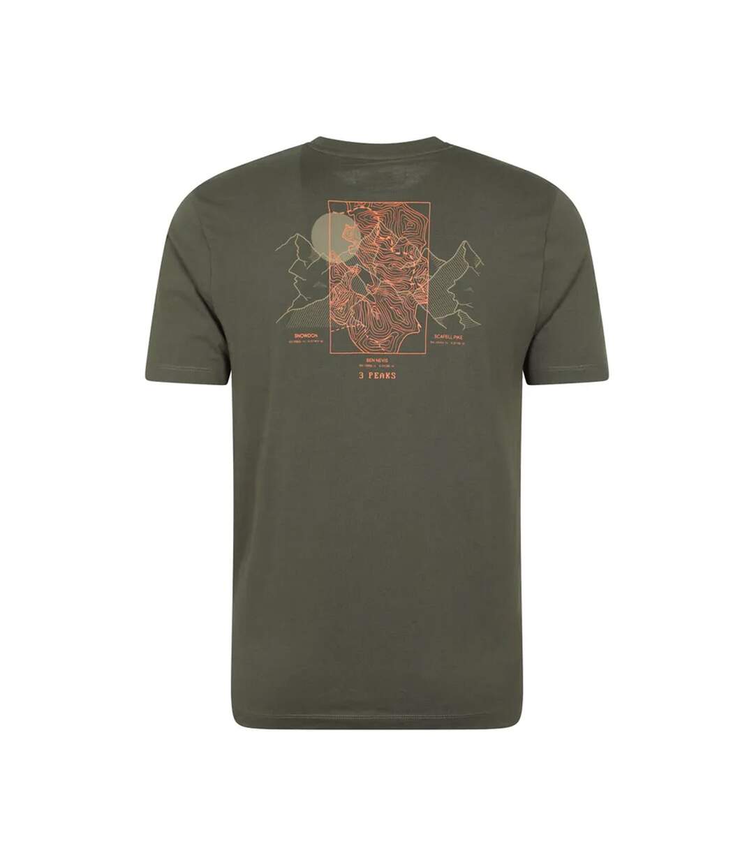 Mens 3 Peaks Cotton T-shirt Green Mountain Warehouse-3