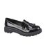 Womens/ladies loafers black Boulevard-1