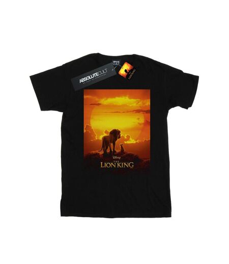 Disney Womens/Ladies The Lion King Movie Sunset Poster Cotton Boyfriend T-Shirt (Noir) - UTBI29182