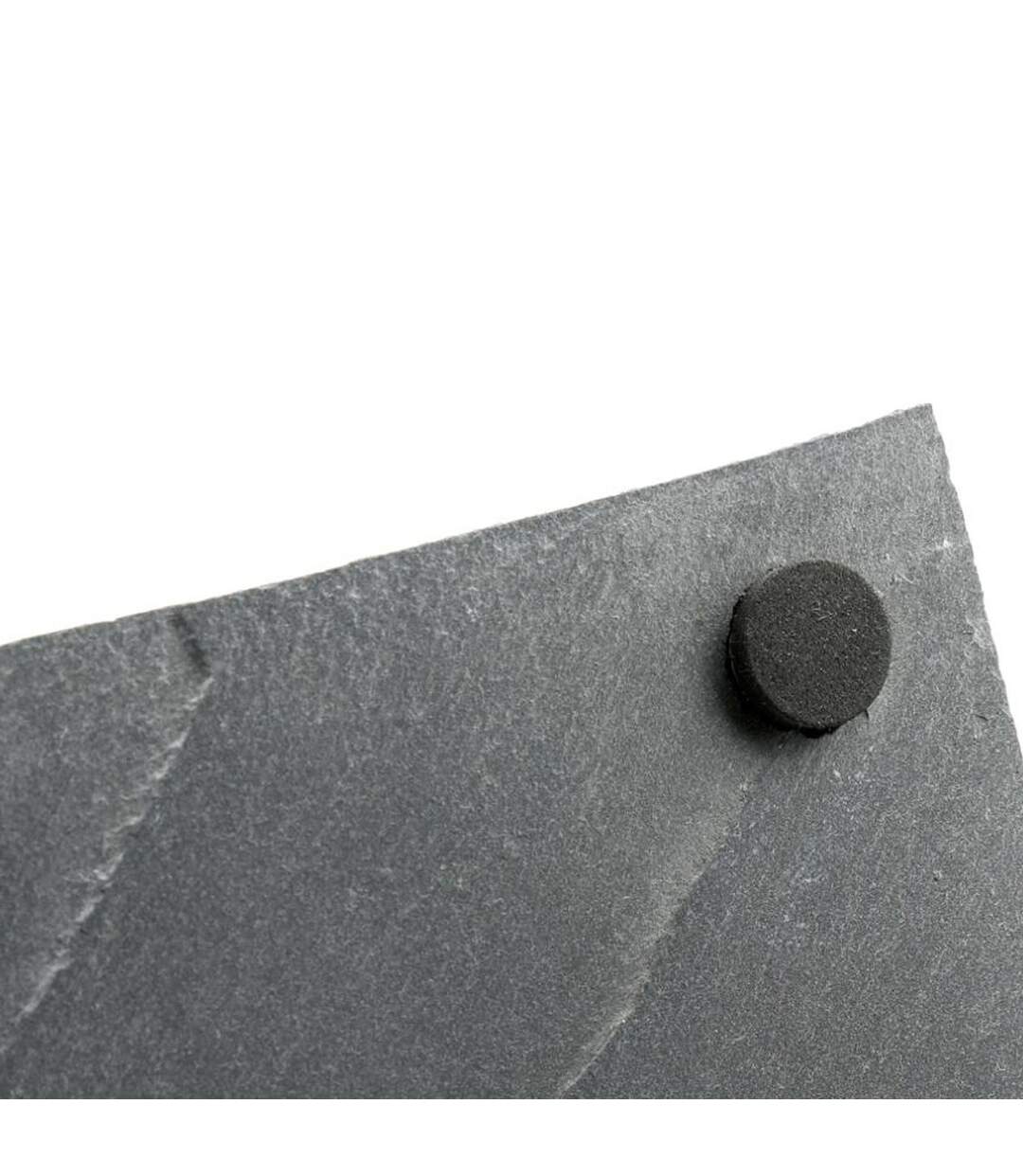 Lot de 6 Assiettes Carrées Ardoise 30cm Gris-3