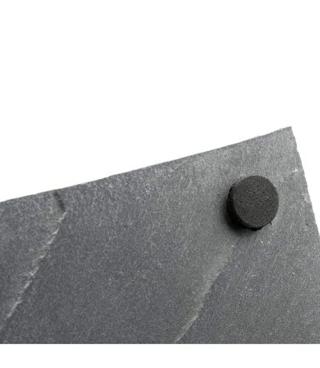 Lot de 6 Assiettes Carrées Ardoise 30cm Gris