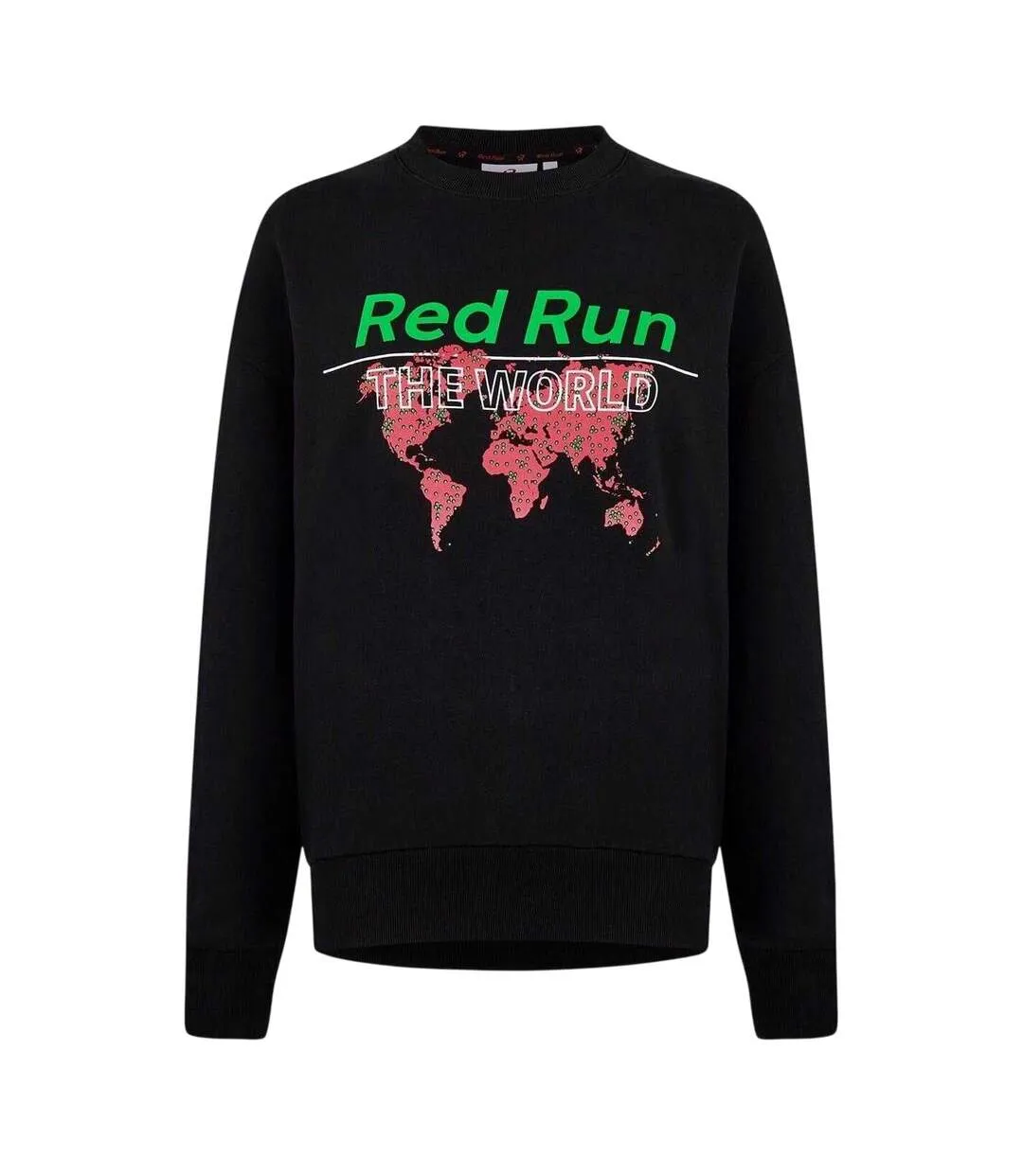 Sweat Motif/style Imprimé Graphique Femme Noir Imprimé Red Run-2