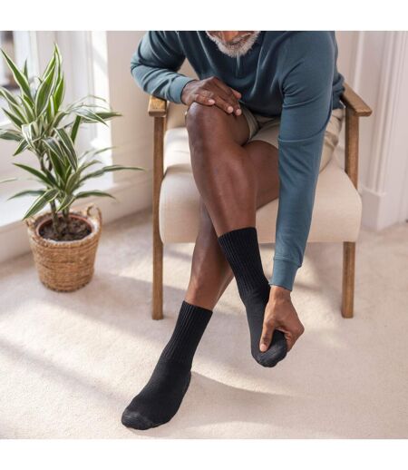 Diabetic Wool Walking Socks for Men | Extra Wide Cushioned Hiking Socks