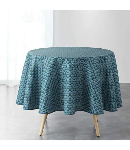 Nappe Ronde Imprimée Art Chic 180cm Bleu
