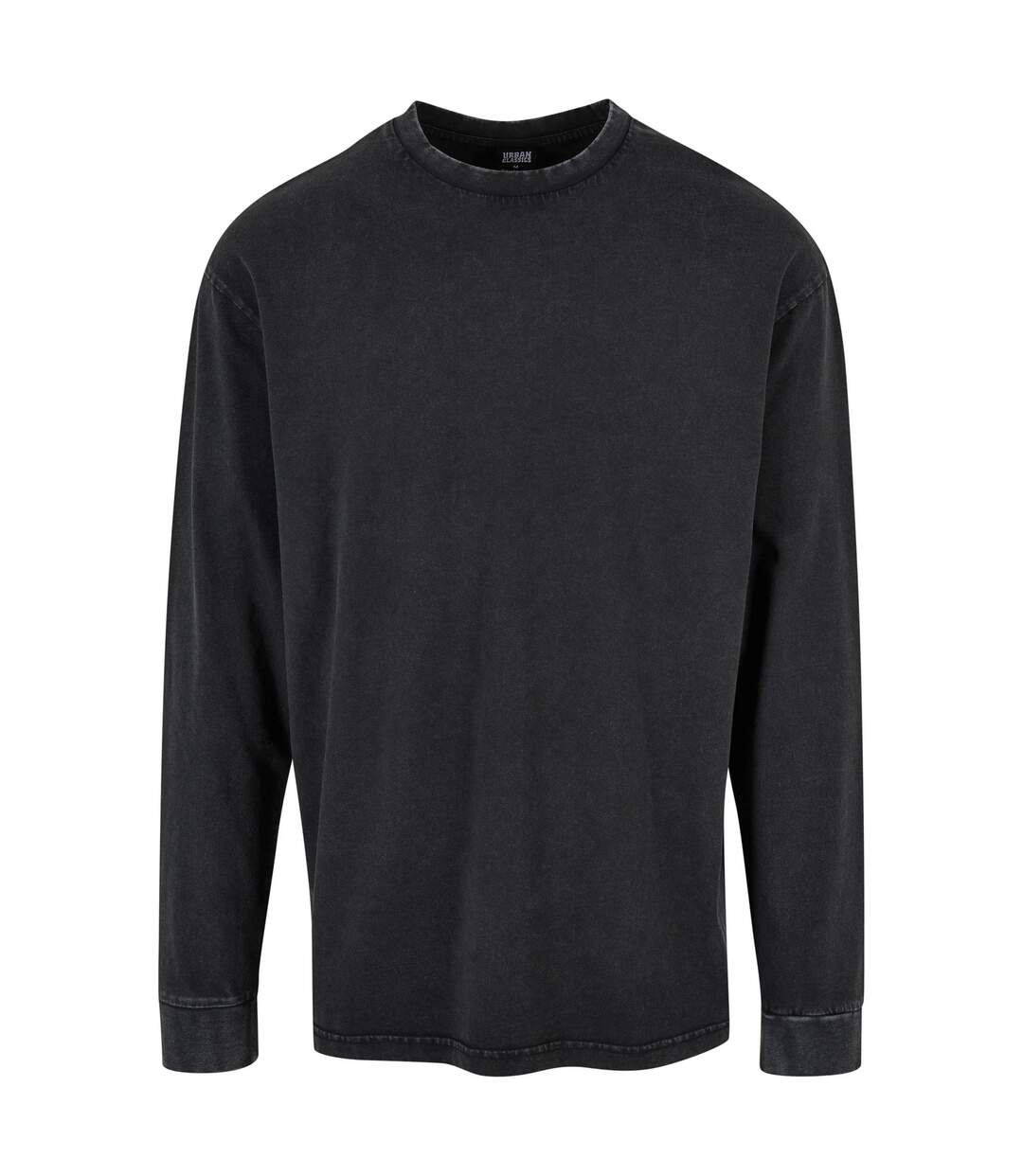 Haut Manches Longues Motif/style Délavé À L'acide Homme Noir Urban Classics-1