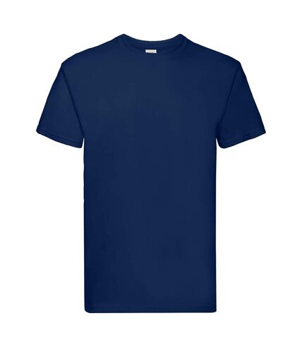 Fruit Of The Loom Mens Super Premium Short Sleeve Crew Neck T-Shirt (Navy)
