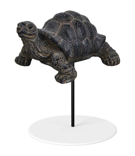 Tortue en résine 10 x 7 x 5 cm sur socle