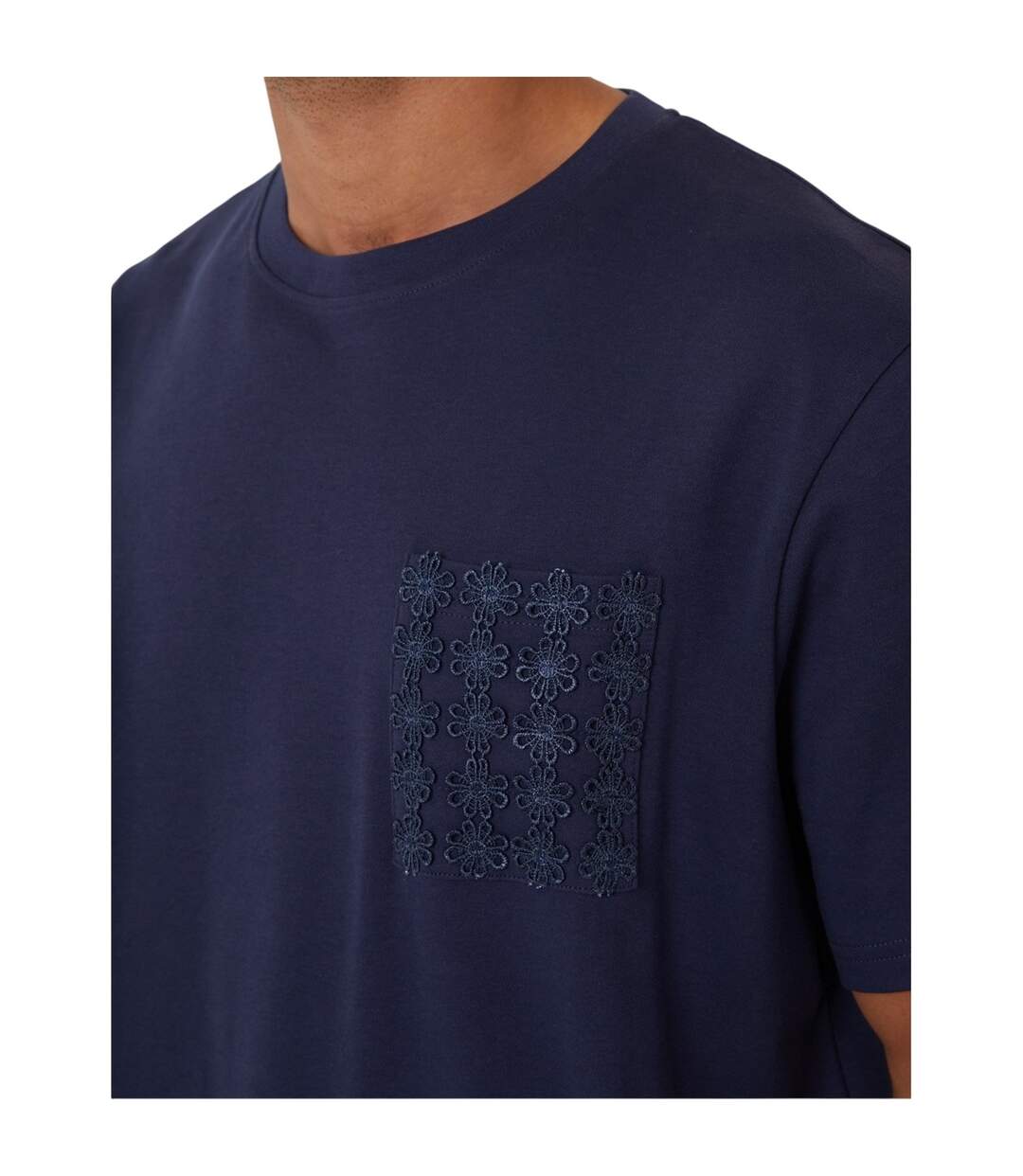 T-shirt Hyde Homme Bleu Marine Threadbare-4