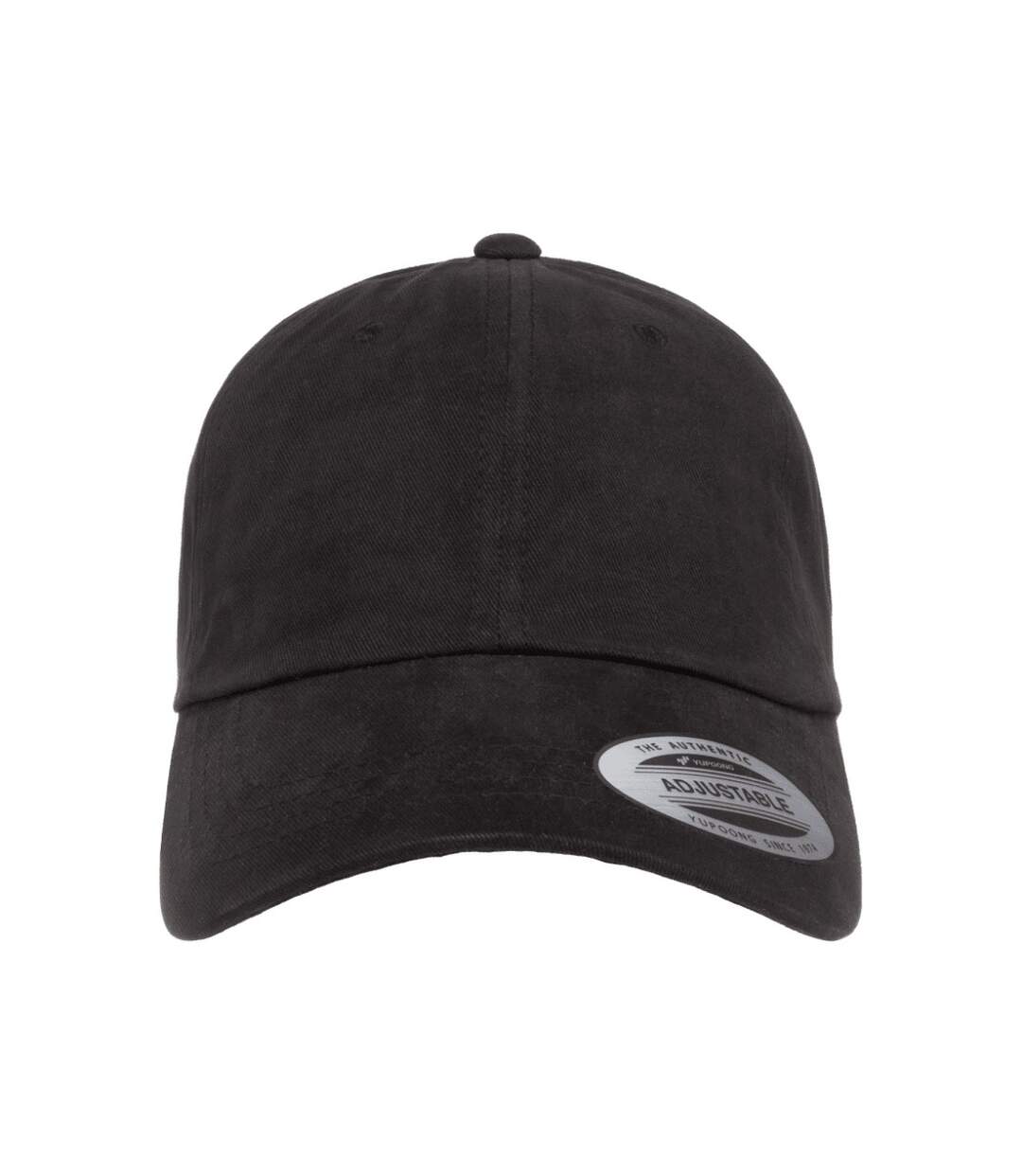 Flexfit by  peached cotton twill dad cap black Yupoong-1