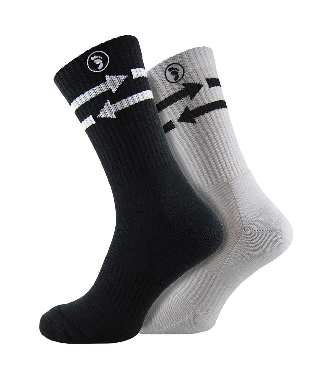 2 Pairs Mens Arrow Patterned Fashion Crew Socks-1