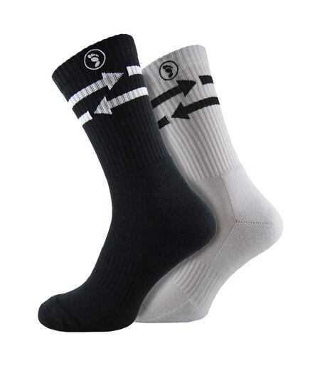 2 Pairs Mens Arrow Patterned Fashion Crew Socks