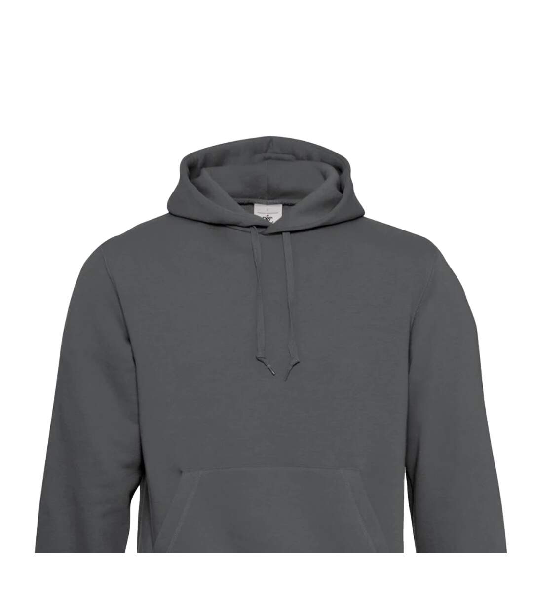 Mens hooded hoodie heather grey B&C