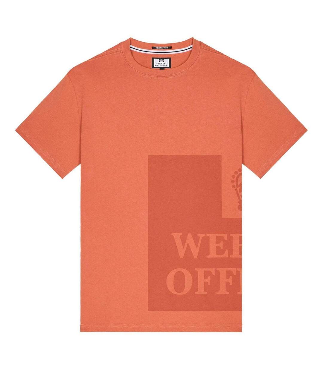 Mens Ryan Tonal Prison Cotton T-shirt Orange Weekend Offender-2