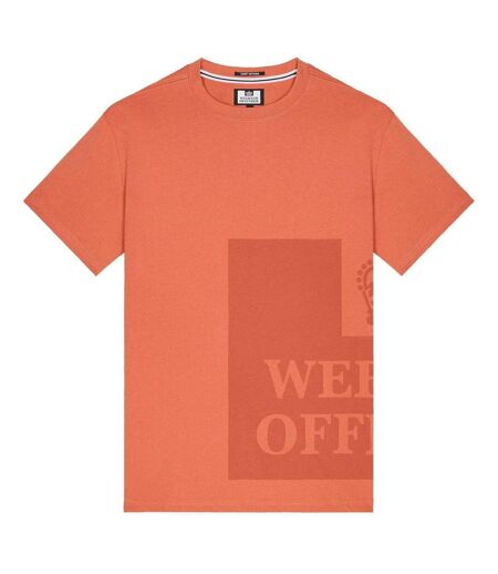 Mens Ryan Tonal Prison Cotton T-shirt Orange Weekend Offender
