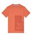 Mens Ryan Tonal Prison Cotton T-shirt Orange Weekend Offender-2