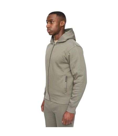 Mens chemtars full zip hoodie green slate Duck and Cover