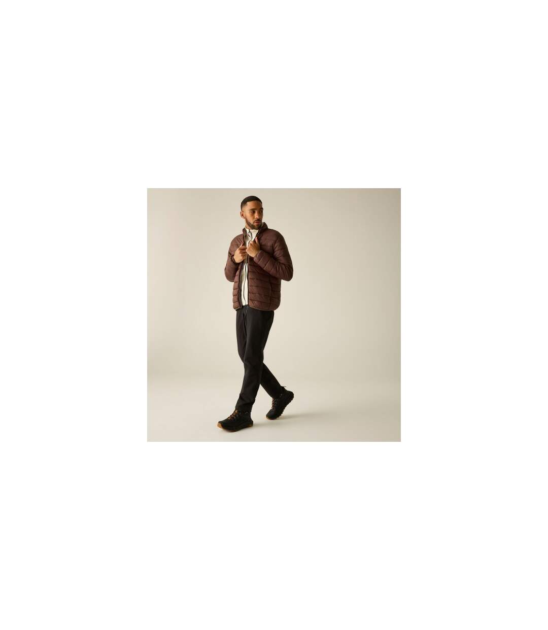 Mens Marizion Padded Jacket Coffee Grounds Moonbeam Regatta-1