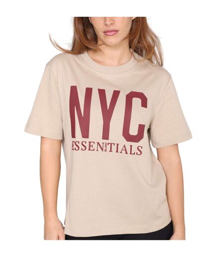 Womens/ladies Newyork Graphic Print T-shirt Summer Sand Blank Essentials