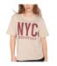 Womens/ladies Newyork Graphic Print T-shirt Summer Sand Blank Essentials-3