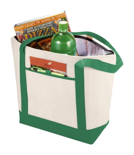 Bullet Lighthouse Non Woven Cooler Tote (Natural/Green) (44.5 x 15.2 x 34.3 cm) - UTPF1327