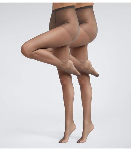 Lot de 2 collants transparents en voile et Lycra Ultra Resist