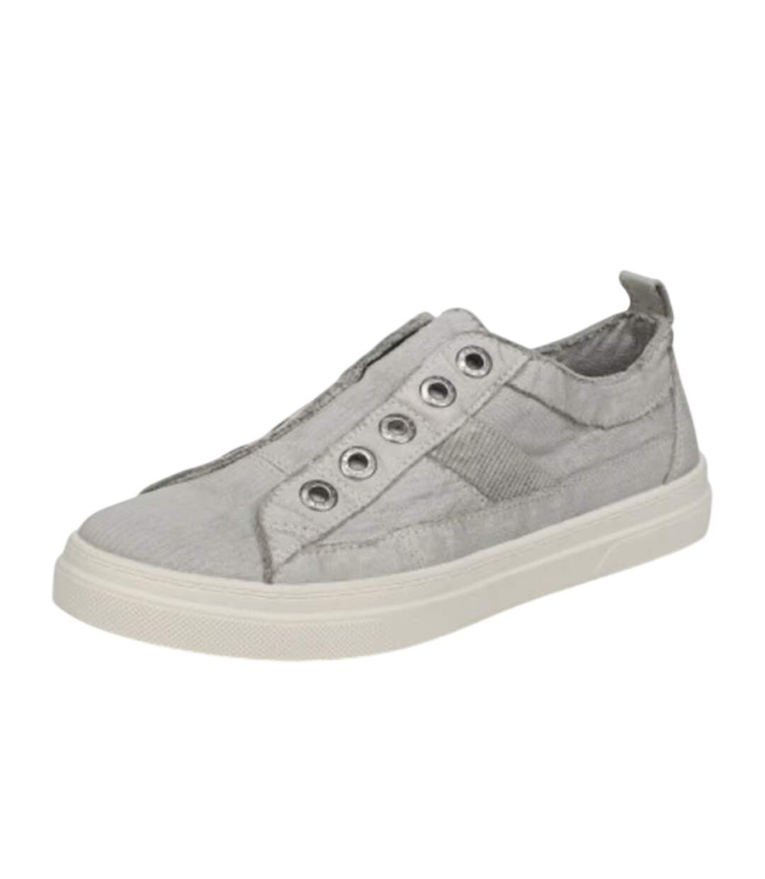 Womens/ladies Hangout Flat Trainers Washed Grey Blowfish Malibu-4