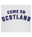 Mens Come On Scotland T-shirt White AWD-4