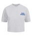 Womens/ladies All Love Crop T-shirt Grey Marl Rose London-1