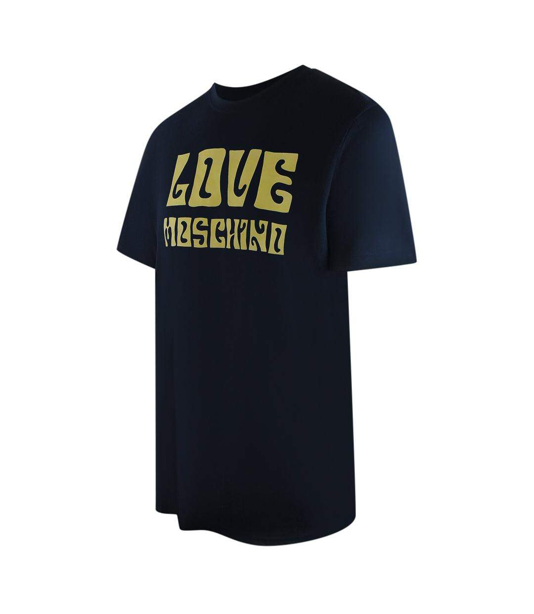 T-shirt Groovy Homme Bleu Marine Foncé Love Moschino-3