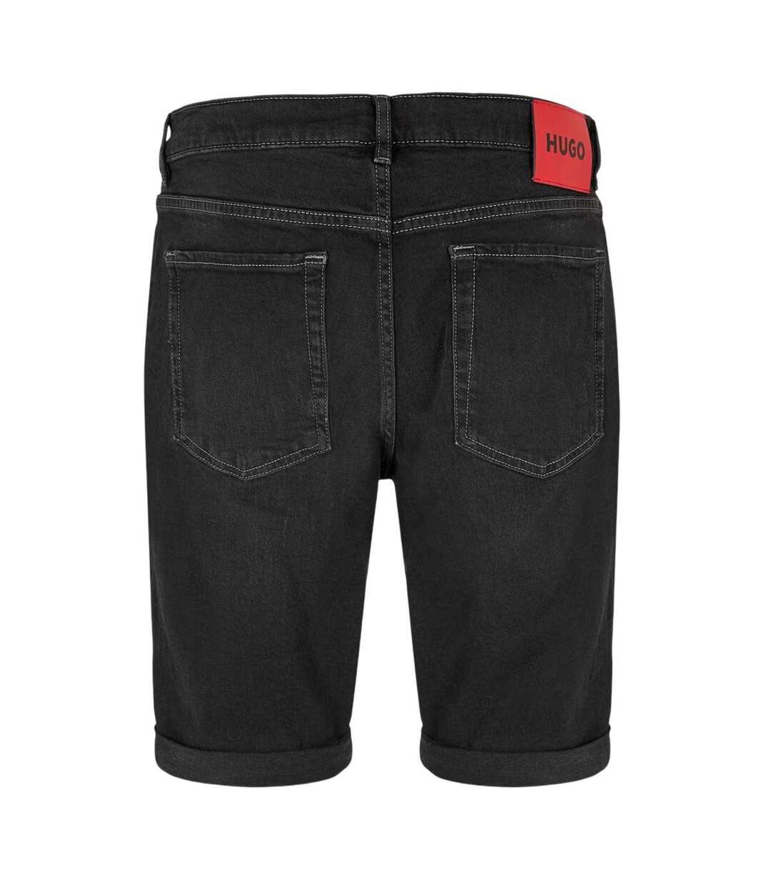 Mens Denim Durable Shorts Dark Grey Hugo-2