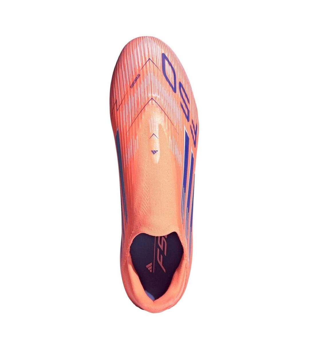 Mens F50 League Laceless Firm Ground Football Boots Orange Blue Adidas-4