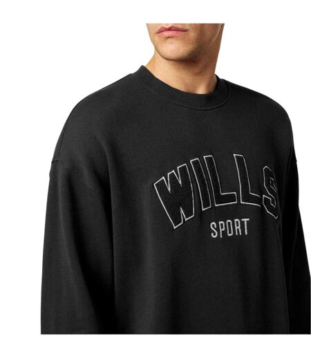 Mens Bouclé Sweatshirt Washed Black Jack Wills