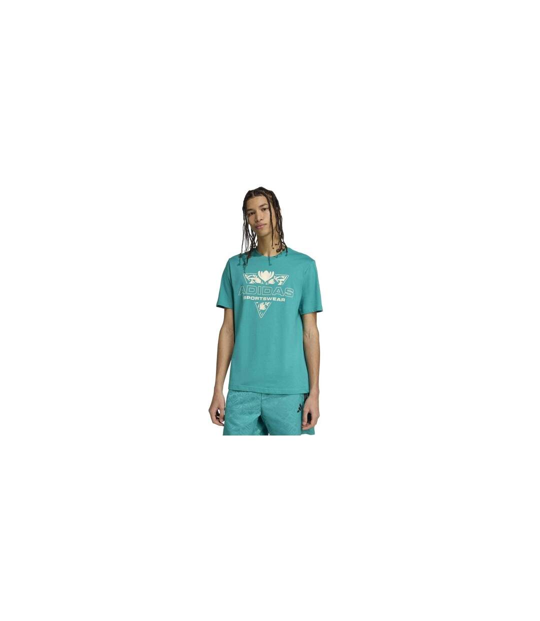 Mens House Of Tiro Sports T-shirt Teal Adidas-1