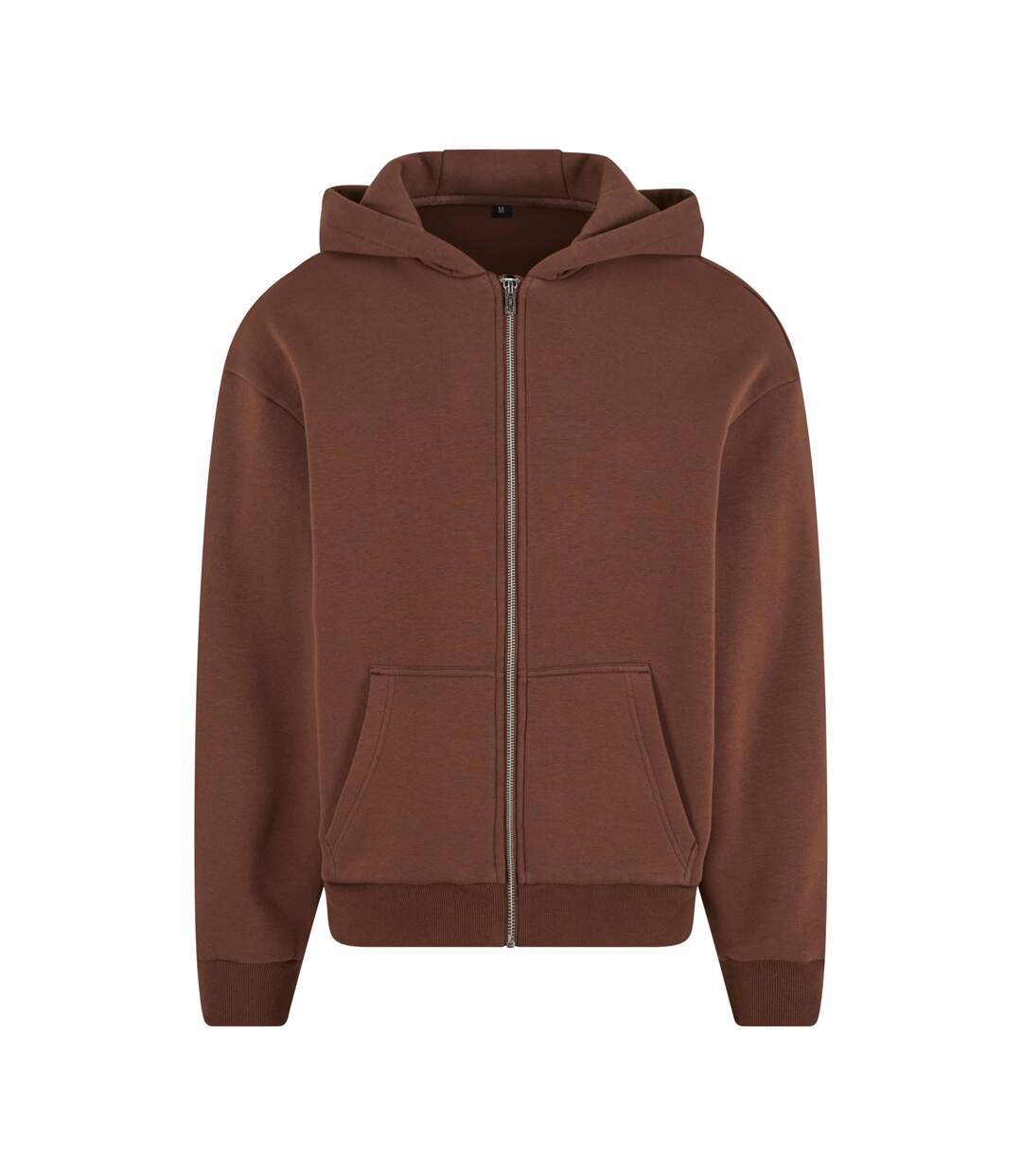 Sweat À Capuche À Fermeture Éclair Pour Hommes Brun Chocolat Build Your Brand-1