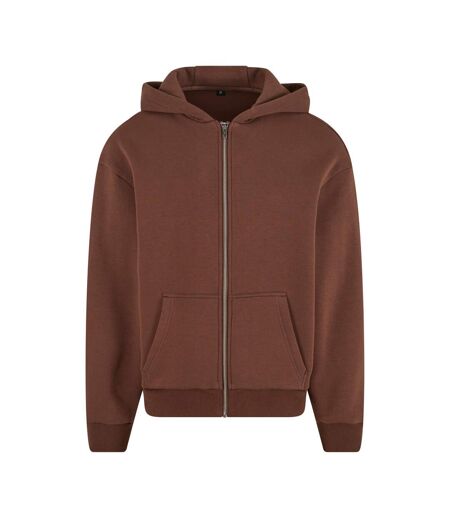 Sweat À Capuche À Fermeture Éclair Pour Hommes Brun Chocolat Build Your Brand