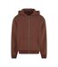 Sweat À Capuche À Fermeture Éclair Pour Hommes Brun Chocolat Build Your Brand-1