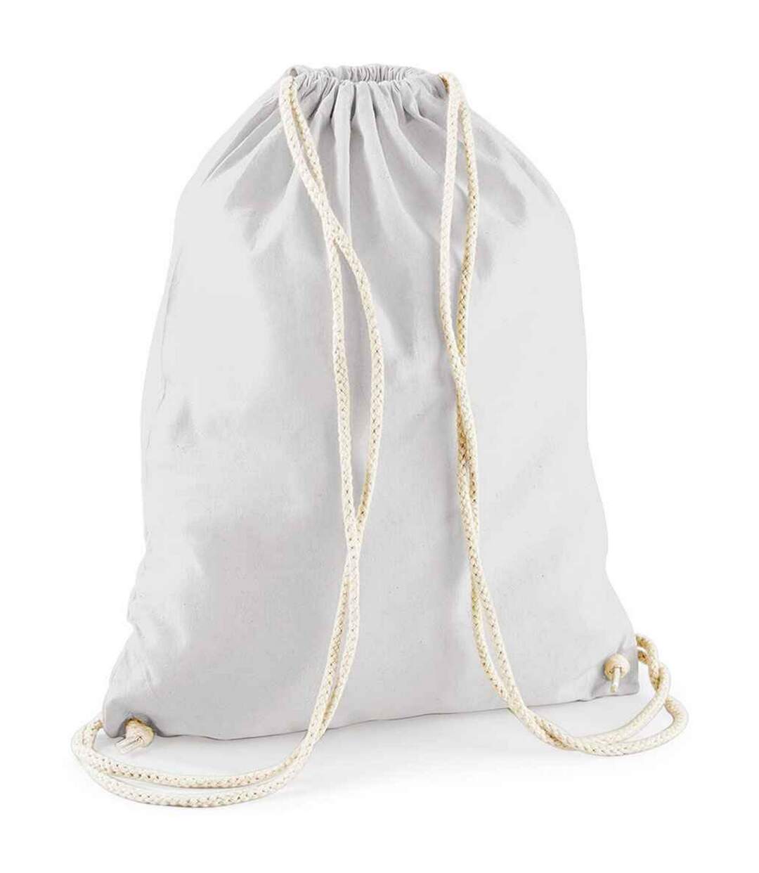 Cotton Drawstring Bag One Size Light Grey Westford Mill-1