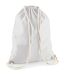 Cotton Drawstring Bag One Size Light Grey Westford Mill-1