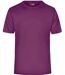t-shirt respirant JN358 - violet pourpre - col rond - Homme