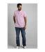 Mens miles pique organic polo shirt pink Weird Fish-3