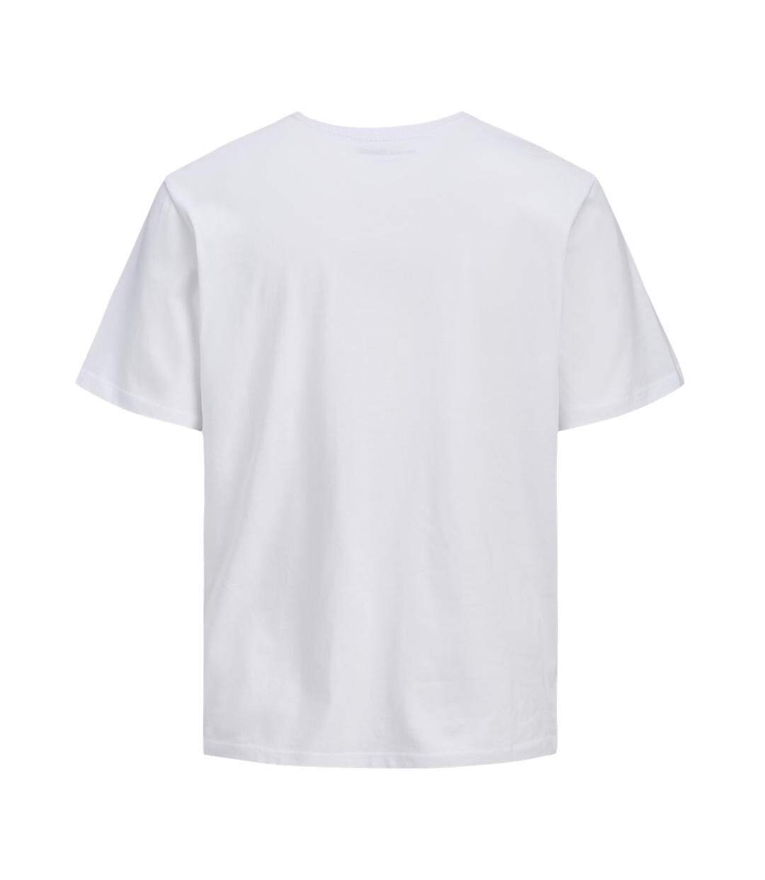 T-Shirt blanc/bleu homme jack & jones larri-2