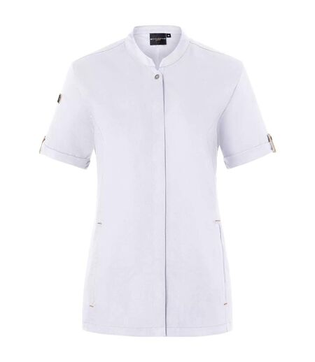 Womens/ladies Green-generation Short-sleeved Chef Jacket White Karlowsky