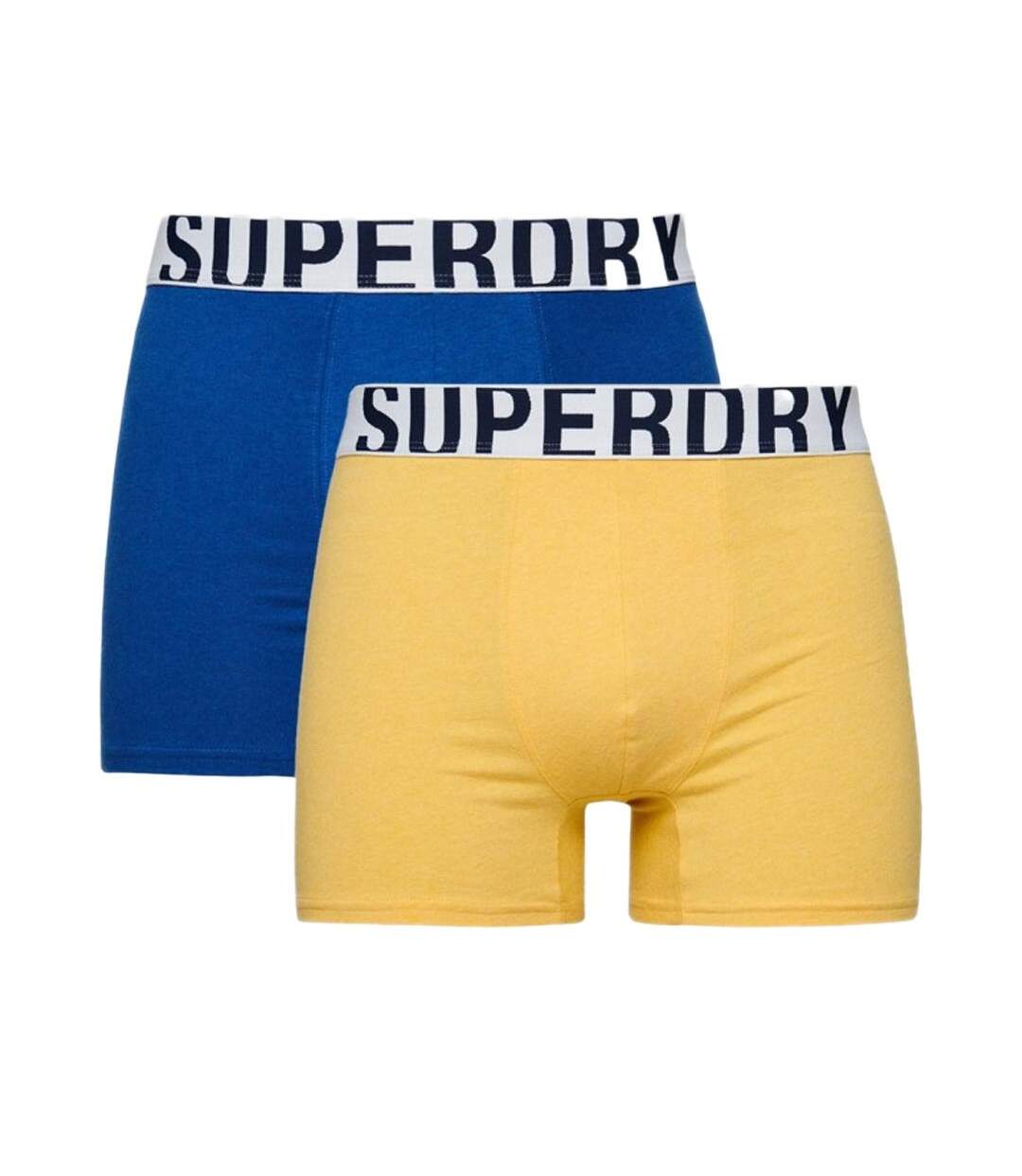 x2 Boxers Jaune/Bleu Homme Superdry M3110340A - L