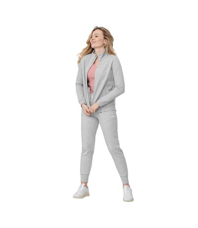 Womens/ladies H4l22 Bld351 Full Zip Sweatshirt Light Grey Melange 4F