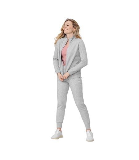 Womens/ladies H4l22 Bld351 Full Zip Sweatshirt Light Grey Melange 4F