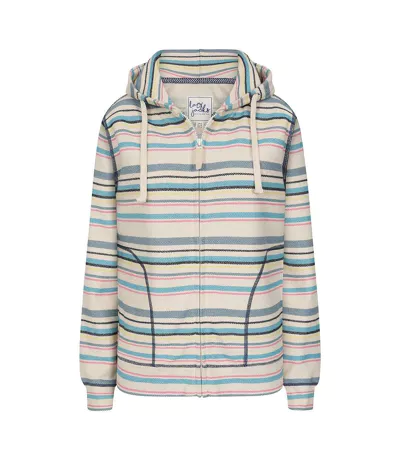 Veste À Capuche Motif/style Rayé Femme Craie Lazy Jacks