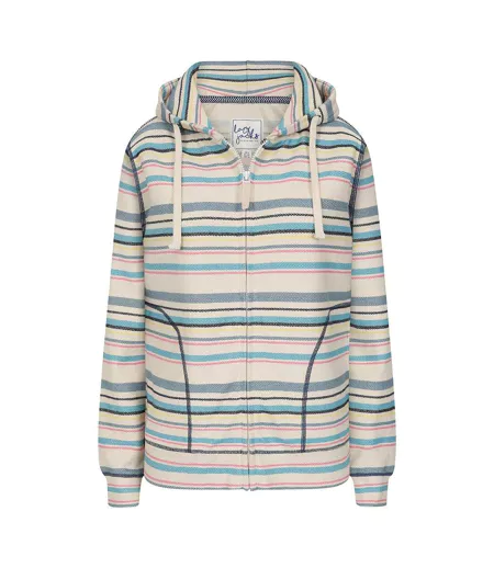 Veste À Capuche Motif/style Rayé Femme Craie Lazy Jacks