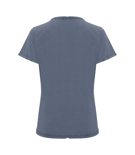 Womens/ladies Husky T-shirt Denim Blue Roly
