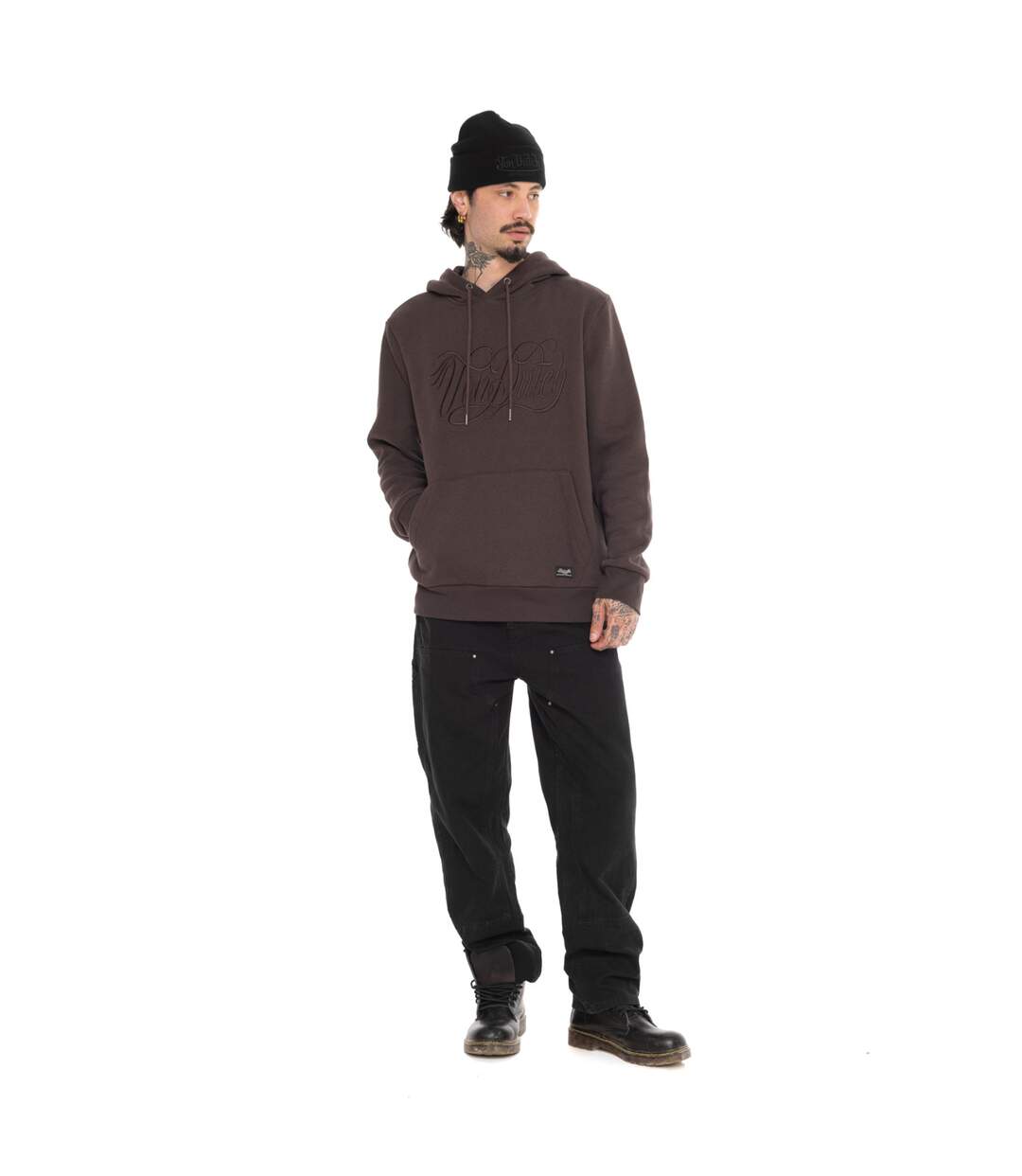Sweat à capuche en molleton avec broderie Ruben Vondutch-4