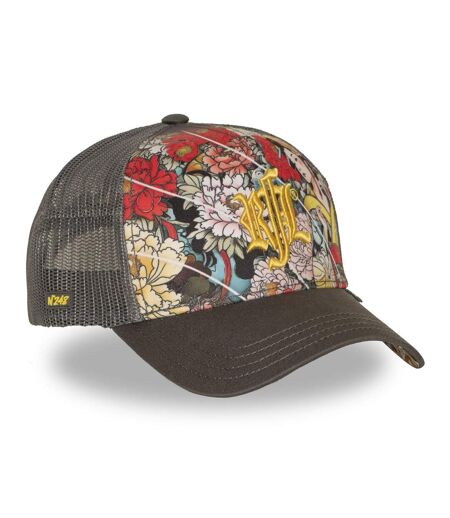 Casquette trucker imprimée filet logo brodé visière imprimée Maiko Rock'n Free Life